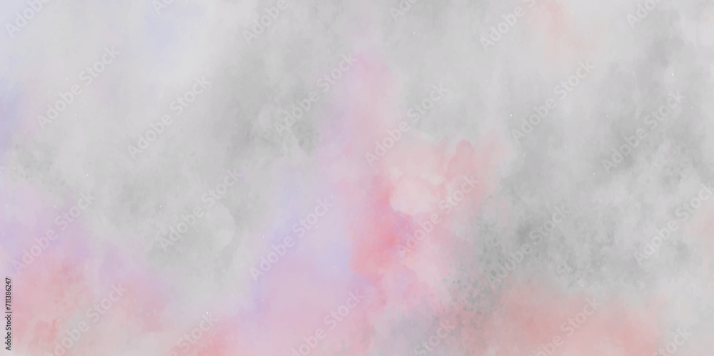 Obraz premium Abstract background with white clouds in the sky and soft and pastel watercolor paper texture with smoke and splashes. Used for wallpaper, banner, design,painting,arts,printing and decoration.