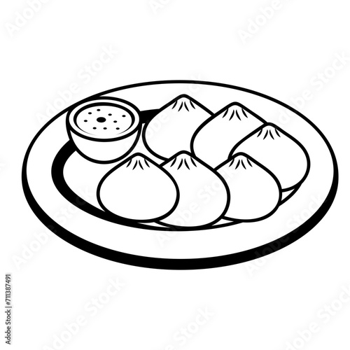 Dim Sim isometric Concept, China Street Food Vector Icon Design, Traditional Chinese Culture Symbol, Lunar New Year of the  Dragon 2024 Sign, China Travel Guide Stock illustration