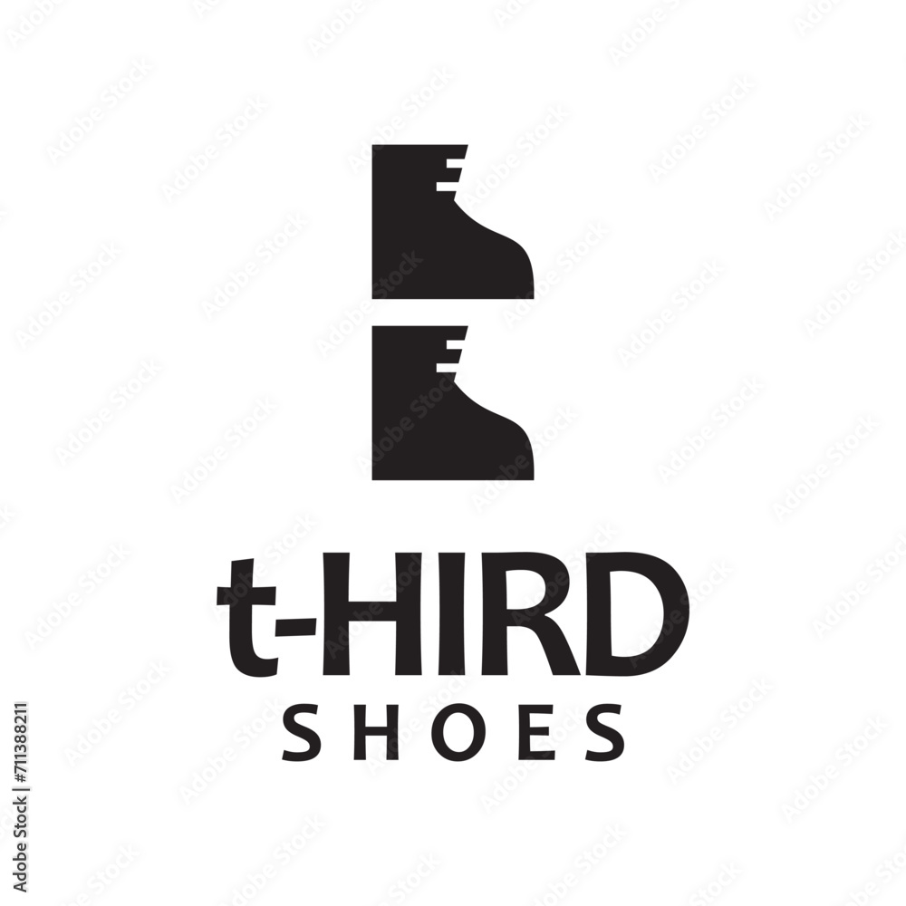 flat style logo design, cloathing shoes, T-shape shoes flat style logo design, cloathing shoes, T-shape shoes