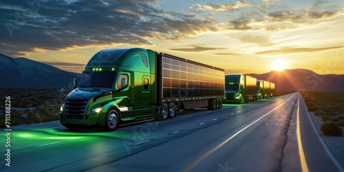 Eco-friendly, solar-powered trucks for cargo transportation