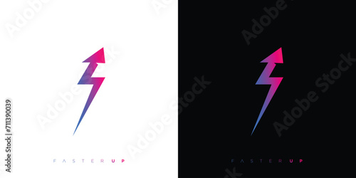 Unique and modern Faster Up logo design