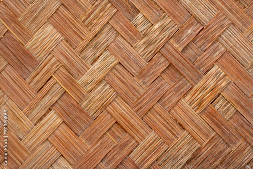 close-up of woven bamboo texture background close-up of woven bamboo texture background