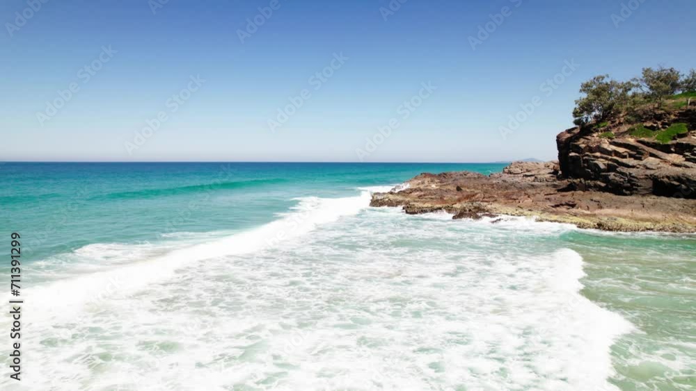 Drone Shot Of Scenic Beach In Noosa, Australia Drone Shot Of Scenic Beach In Noosa, Australia
