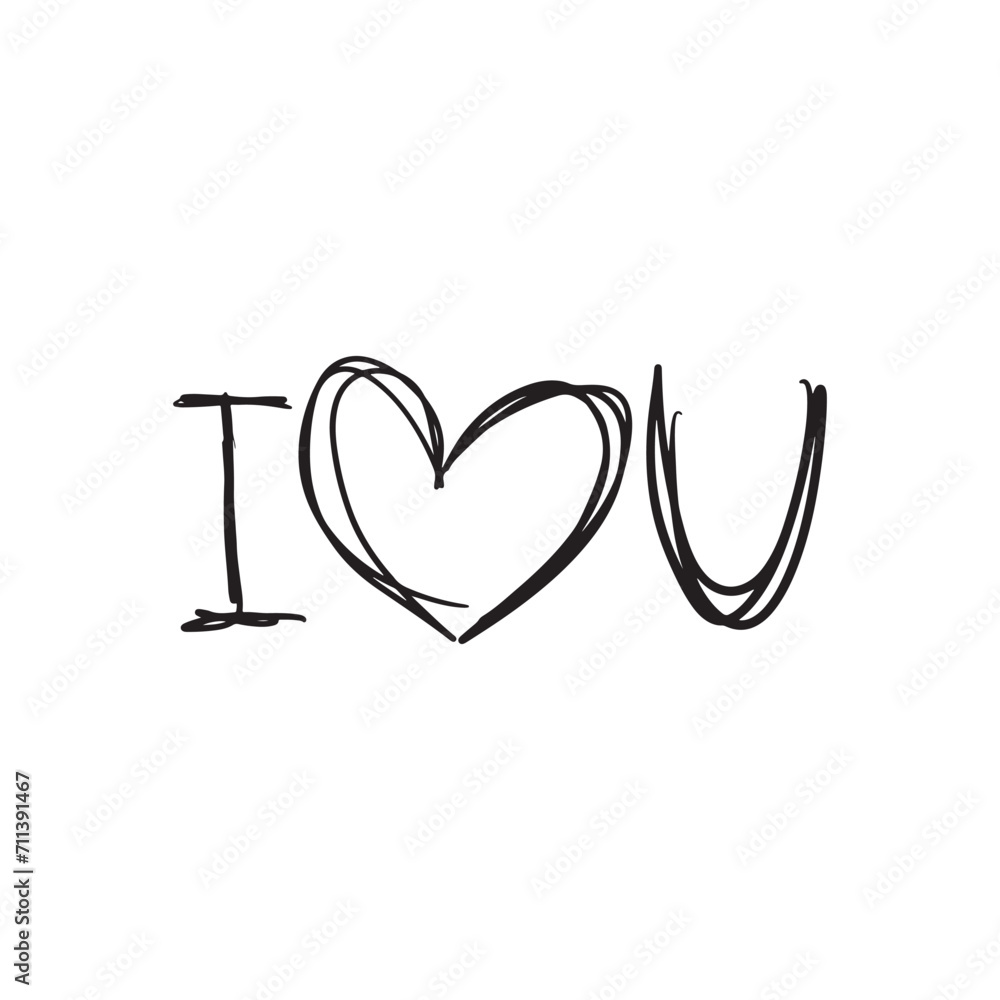 I love you hand written text with heart in tangled round line art style. Decoration for greeting post card, Saint Valentine's Day, wedding design, relations, romance. Cute vector sketch illustration. I love you hand written text with heart in tangled round line art style. Decoration for greeting post card, Saint Valentine's Day, wedding design, relations, romance. Cute vector sketch illustration.
