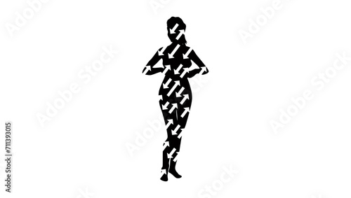 Metabolism,  black isolated silhouette