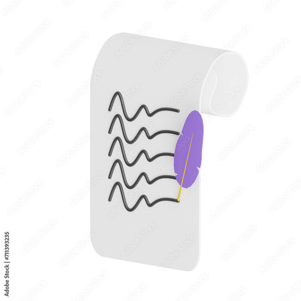3D Feather Pen Model Craft of Writing Wonders. 3d illustration, 3d element, 3d rendering. 3d visualization isolated on a transparent background 3D Feather Pen Model Craft of Writing Wonders. 3d illustration, 3d element, 3d rendering. 3d visualization isolated on a transparent background