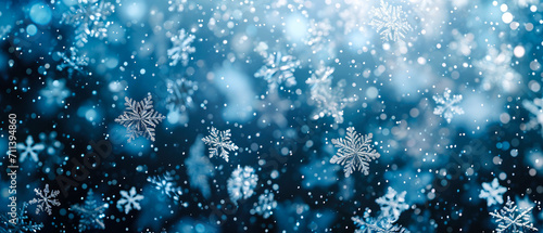 Crystal frozen particles. Ice snowflakes texture background.wintertime mockup. Generative ai.