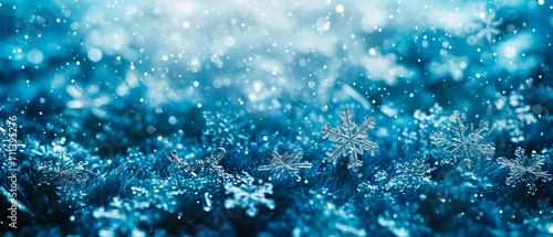 Crystal frozen particles. Ice snowflakes texture background.wintertime mockup. Generative ai.