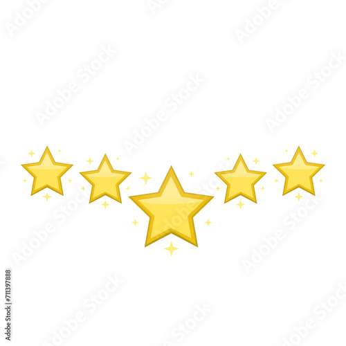 Rating stars. Popularity and quality assessment  vector illustration
