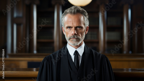 Senior male. Portrait of confident professional man judge