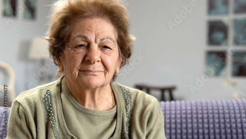 Obraz na plátne old woman have painful illness