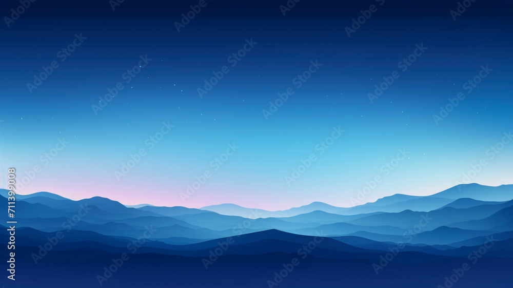 Landscape view of mountain in blue color style. Landscape view of mountain in blue color style.