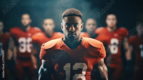 Portrait of a professional American football team © standret