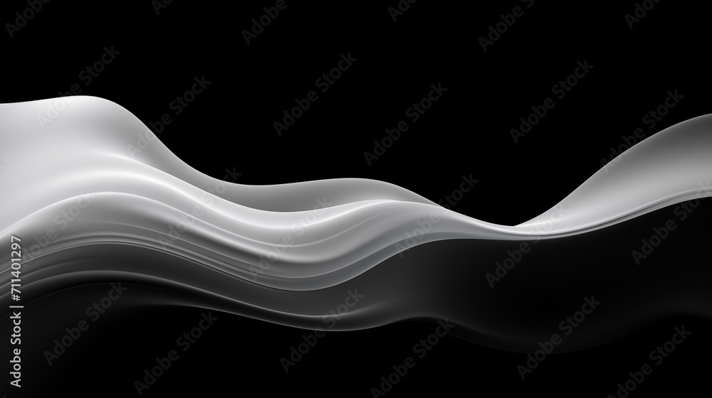 Néon effet flou, vague en mouvement, noir et blanc sur fond noir. Pour conception et création graphique, bannière. Néon effet flou, vague en mouvement, noir et blanc sur fond noir. Pour conception et création graphique, bannière.