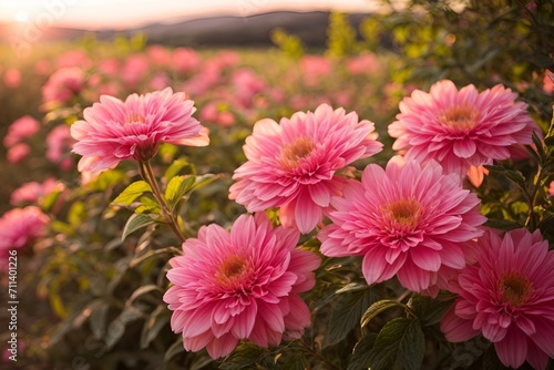 pink chrysanthemum flowers