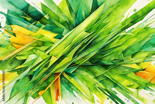Masterpiece Bursting With Vibrant Vivid Chroma Colors, Gradients of Green (JPG 300Dpi 10800x7200)