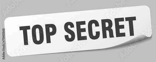 top secret sticker. top secret label