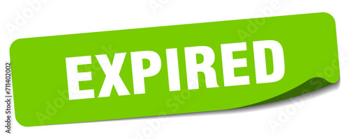 expired sticker. expired label