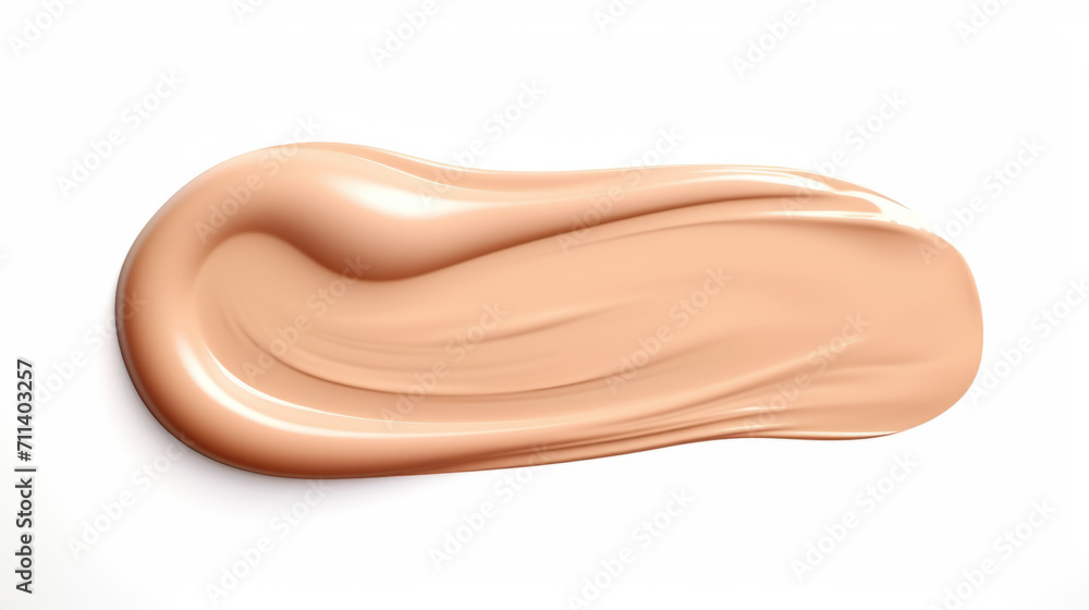 Make up smear foundation smudge texture white isolated background Make up smear foundation smudge texture white isolated background