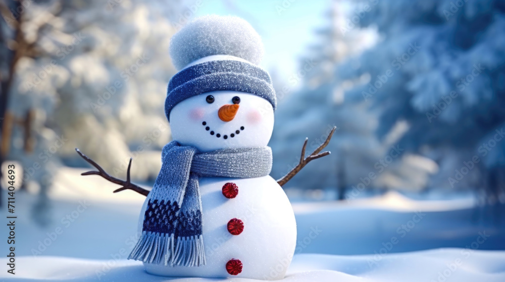 Winter Playfulness: Snowman, Accessories, and Frosty Fun