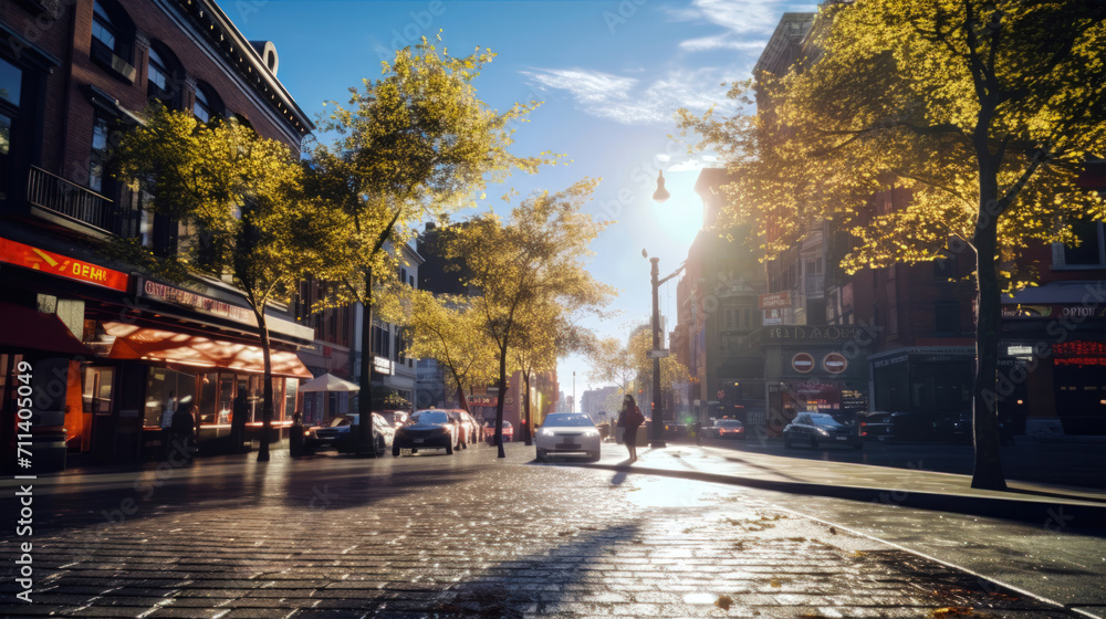 Urban Magic: Street Scenes with Lens Flares and Dynamics
