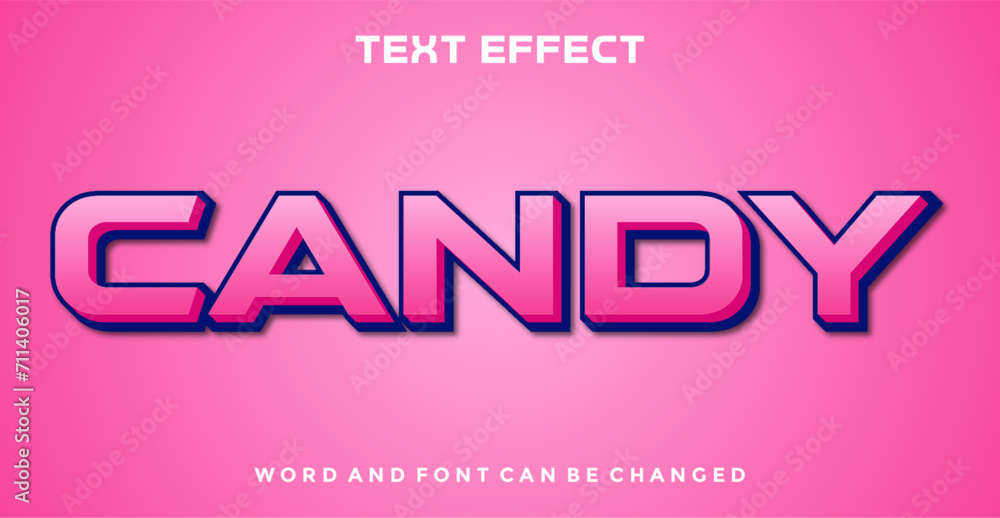 Candy editable text effect