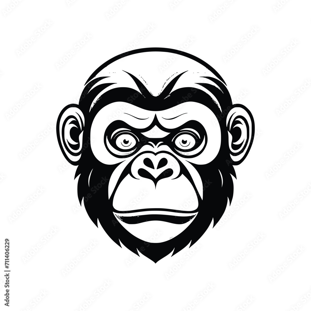 Ape wild animal icon vector EPS