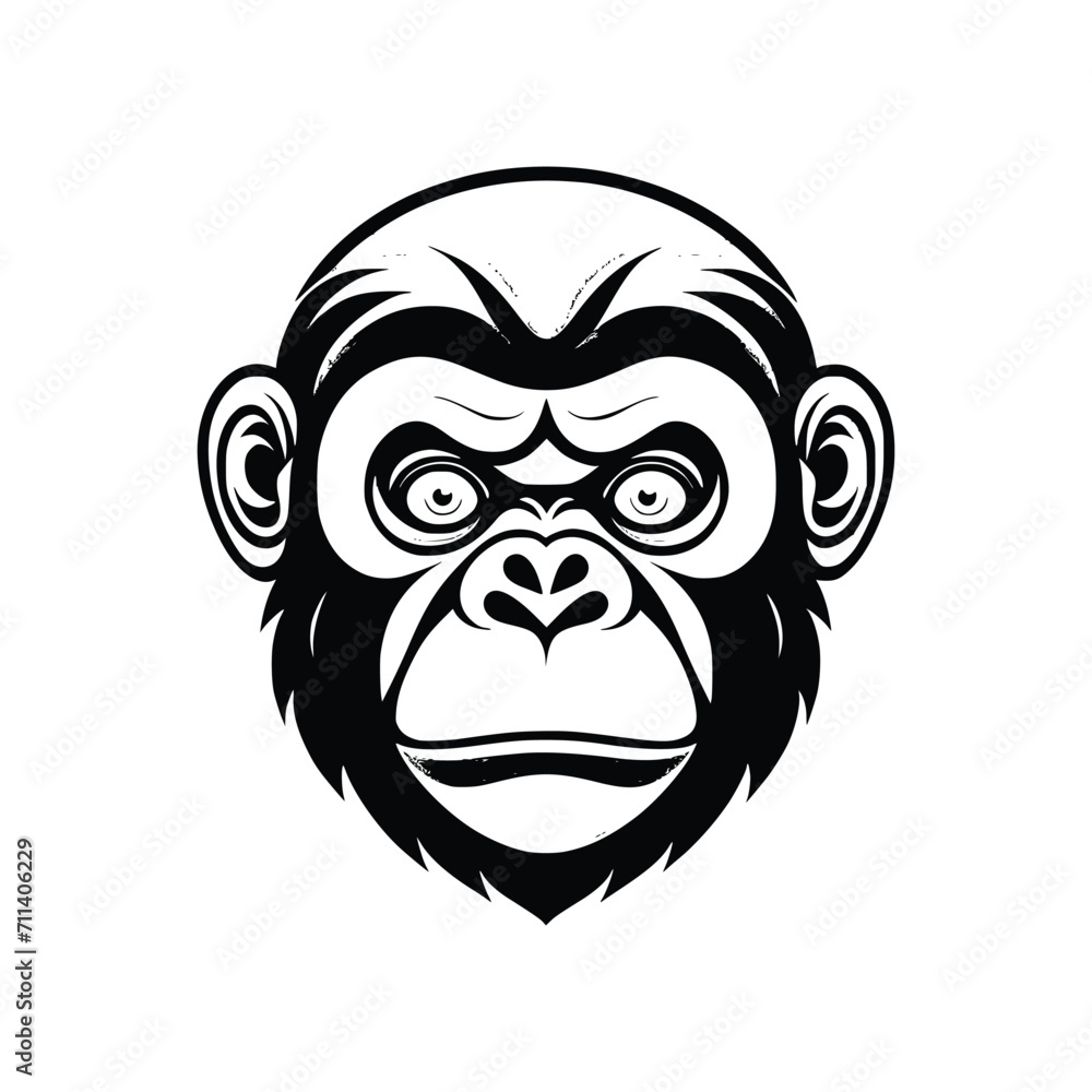 Ape wild animal icon vector EPS Ape wild animal icon vector EPS