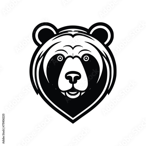 Bear wild animal icon vector EPS