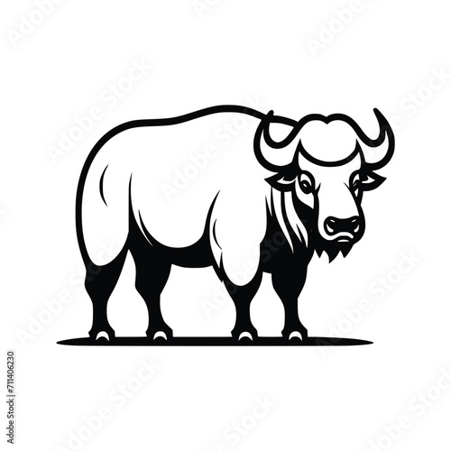 Buffalo wild animal icon vector EPS