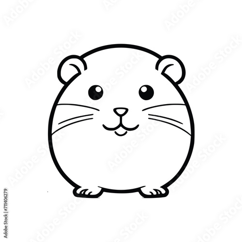 Hamster wild animal icon vector EPS