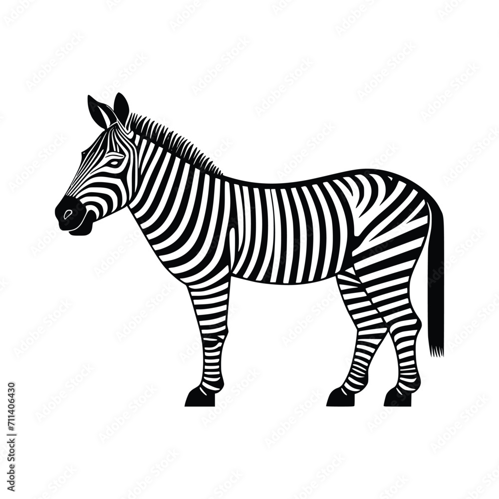 Obraz premium Zebra wild animal icon vector EPS