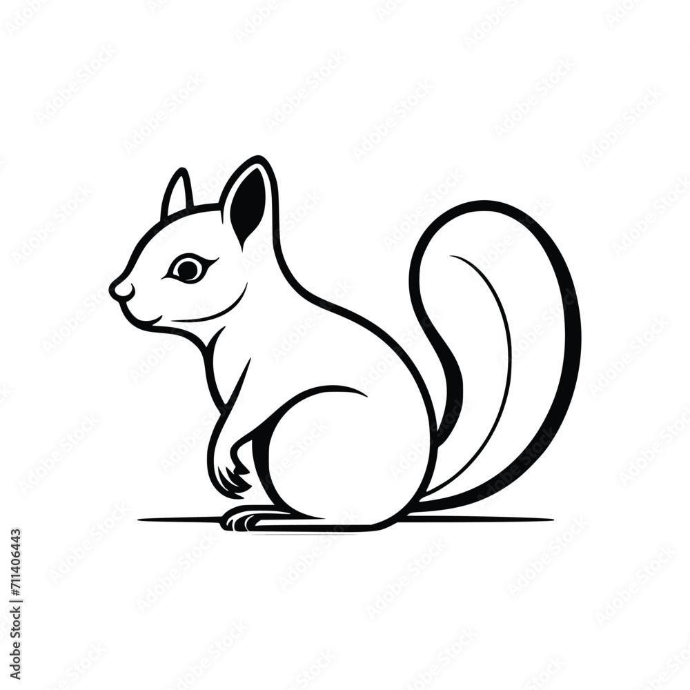 Obraz premium Squirrel wild animal icon vector EPS