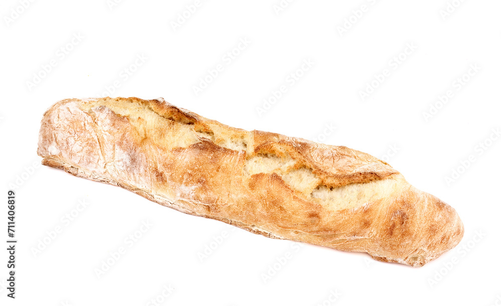 freshly baked baguette isolated on white background freshly baked baguette isolated on white background