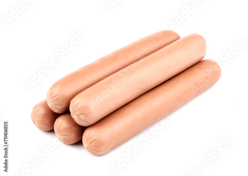 Sausage  isolated on the white background. Sausage for hot dog