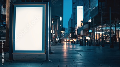 Outdoor Advertising Luminous Stand Mockup