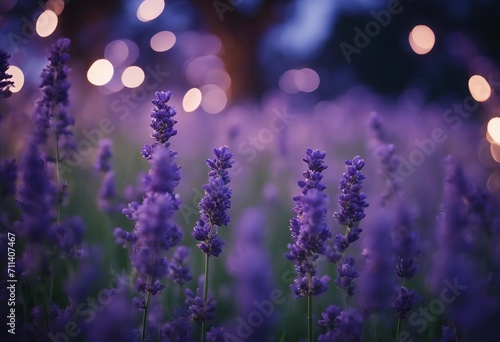 Enchanted Night in a Floral Bower of Lavender Bliss © ArtisticLens