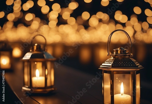 Golden Lanterns Lighting the Path to Festive Joy © ArtisticLens