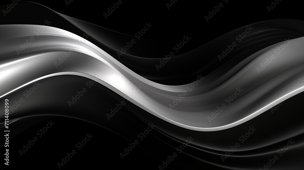 Néon effet flou, vague en mouvement, noir et gris sur fond noir. Pour conception et création graphique, bannière. Néon effet flou, vague en mouvement, noir et gris sur fond noir. Pour conception et création graphique, bannière.