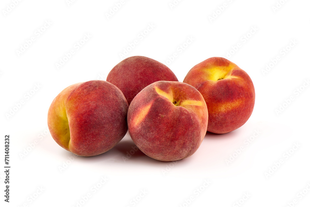 Fresh peaches, isolated on white background. Fresh peaches, isolated on white background.