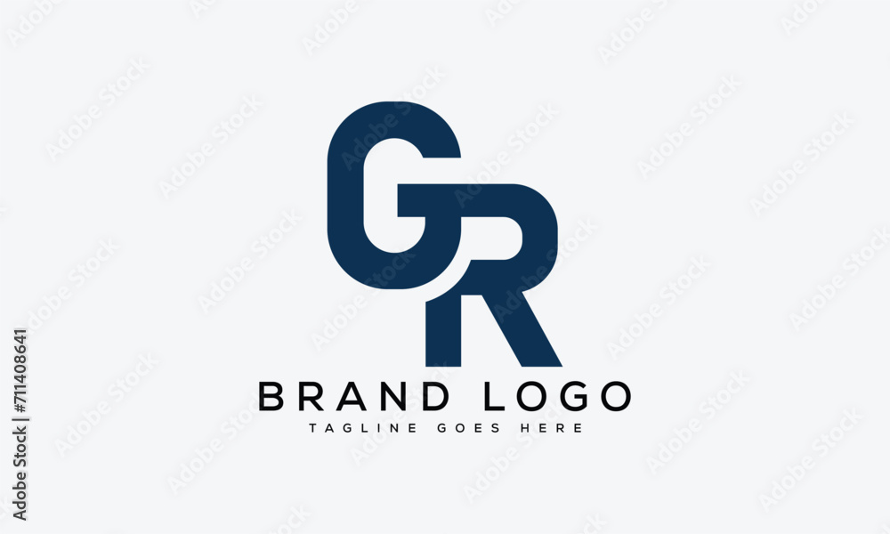 letter GR logo design vector template design for brand. letter GR logo design vector template design for brand.