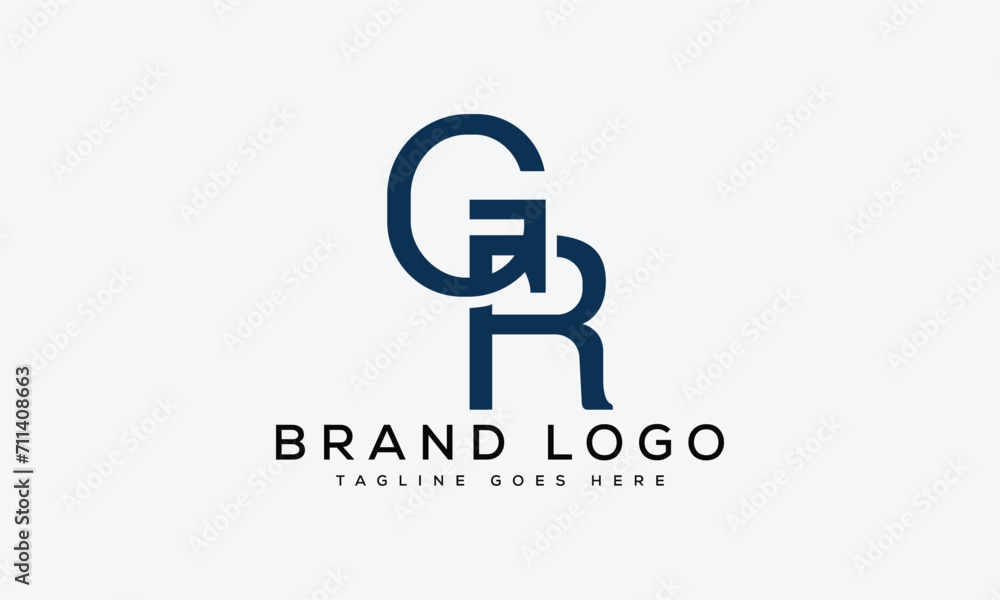 letter GR logo design vector template design for brand. letter GR logo design vector template design for brand.