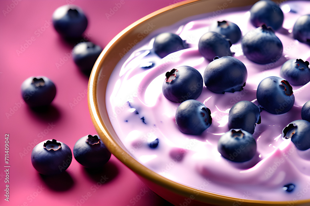 Yogurt with blueberries (Generative AI) Yogurt with blueberries (Generative AI)