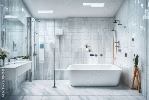 bath tub in bathroom in a hotel