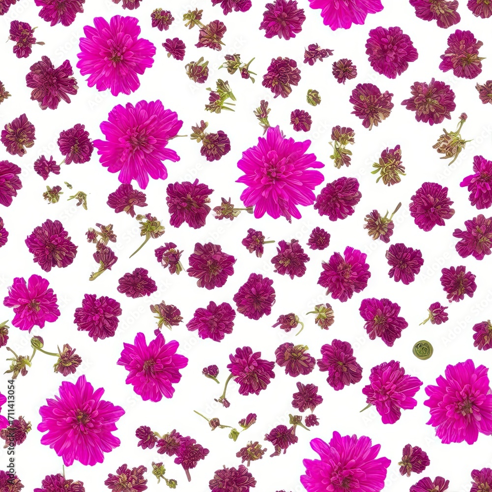 Flowers. Abstract seamless pattern. AI generated. Flowers. Abstract seamless pattern. AI generated.