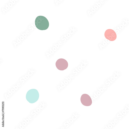 Pastel dot colors round brush graphic