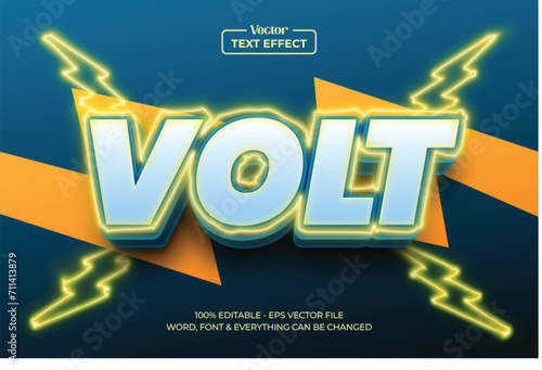 3D Bold Volt Lightning Text effect