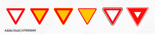 Give way sign vector design
