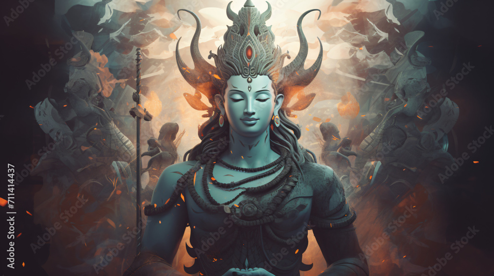 Shiva The Hindu god of destruction generative ai