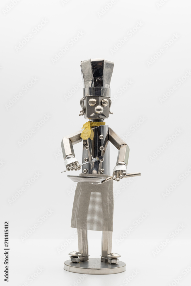 Naklejka premium 料理人のフィギア・メタルフィギア